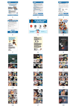 Save the Day, Lock It Away firearm safety graphic novel for children