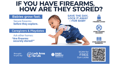 Get ACTIVE firearm safety postcards explaining six steps for responsible firearm safety