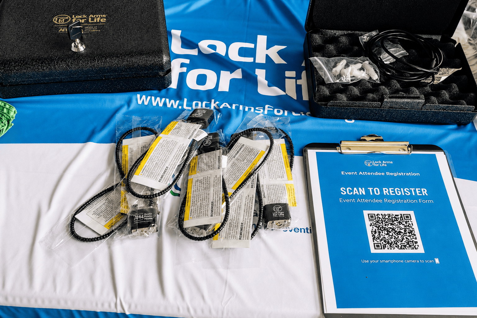 Free gun locks and firearm safety resources provided through community outreach