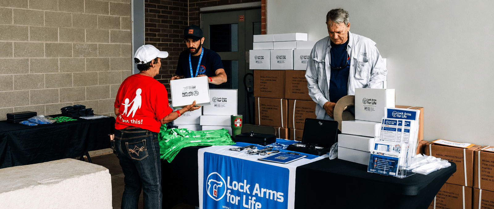 Lewis and Lance distributing free gun locks and safe storage materials